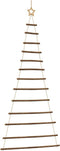 vidaXL - Hangende - kerstboom - met - topster - 86x180 - cm - naturel - tak