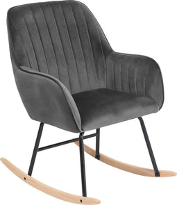 Schommelstoel LIARUM Fluweel Grijs