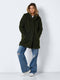 NOISY MAY NMGABI L/S JACKET - Dames Teddy Jas - Halflang met drukknoop - Donkergroen - Maat S