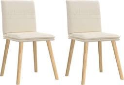 vidaXL - Eetkamerstoelen - 2 - st - linnen