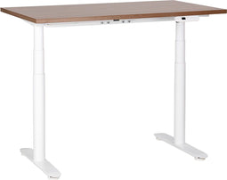 Bureau elektrisch verstelbaar donkerhout/wit 120 x 72 cm DESTINAS