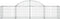 vidaXL - Schanskorven - 14 - st - gewelfd - 200x50x40/60 - cm - gegalvaniseerd - ijzer
