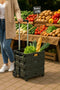 Ceruzo Trolley - Boodschappen Trolley met Vouwkrat - 30L 2 Wielen Inklapbaar Zwart