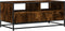 vidaXL - Salontafel - 100x50x45 - cm - bewerkt - hout - en - metaal - gerookt - eiken