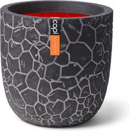 Capi Europe - Bloempot bol Clay NL - 35x34 - Antraciet - Opening Ø29 - Bloempot voor binnen en buiten - Levenslang garantie - Breukbestendig - 100% Recyclebaar - CO2 Neutraal geproduceerd - KATC932