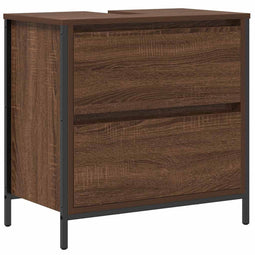 vidaXL - Badkamerkast - met - lades - 60x34,5x60 - cm - bruin - eikenkleurig