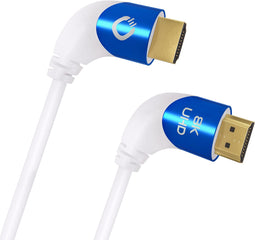 Oehlbach D1C42546 - HDMI®-kabel - 90 graden haakse connector - 150 cm - Blauw Wit