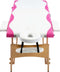 vidaXL - Massagetafel - inklapbaar - 3 - zones - hout - wit - en - roze
