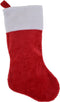 Christmas Decorations Decoratie kerstsok - rood - H43 cm - polyester - traditioneel
