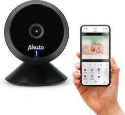Alecto SMARTBABY5BK - Wifi Babyfoon met Camera - Full HD - Melding bij beweging en geluid - Zwart