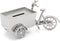 Zilverstad - Spaarpot Bakfiets zilver kleur