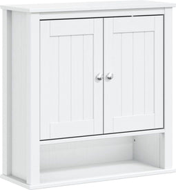 vidaXL - Badkamerkast - BERG - 69,5x27x71,5 - cm - massief - grenenhout - wit