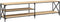 vidaXL - Tv-meubel - 200x40x50 - cm - bewerkt - hout - metaal - sonoma - eikenkleurig