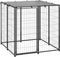 vidaXL - Hondenkennel - 4,84 - m² - staal - zilverkleurig