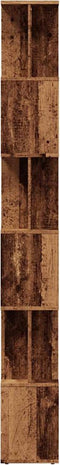 vidaXL - Boekenkast - 80x24x192 - cm - bewerkt - hout - oud - houtkleurig