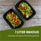 Nimma Meal Prep Bakjes - Vershoudbakjes - 1 Liter - 30 Stuks - Zwart (30 stuks)