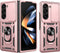 iMoshion Hoesje Geschikt voor Samsung Galaxy Z Fold 5 Hoesje - iMoshion Rugged Backcover met ring - Rosé Goud