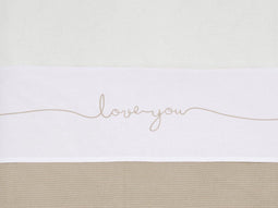 Jollein Laken Ledikant 120x150cm Love you - Katoen - Grey