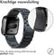 imoshion Bandje met Horlogeband inkorter - Geschikt voor Fitbit Versa Lite, Fitbit Versa 2, Fitbit Versa - imoshion Stalen band met installatiehulp - Zwart