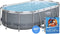 427 x 250 x 100 cm Bestway Power Steel Zwembad + Complete Onderhoud Set
