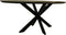 Tafel Zurich ovaal swiss edge - 180x100x76 - Zwart - Acaciahout/metaal
