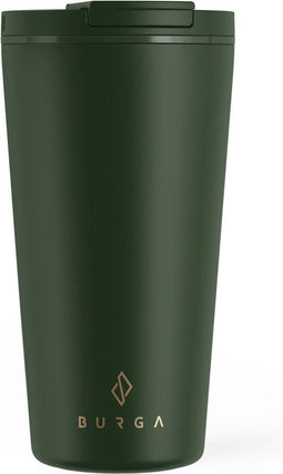 Burga Coffee Mug - Khaki - Thermosbeker - 470 ML - Lekdicht - Dubbelwandig RVS - Vrij van BPA / BPS en BPF - Koffiebeker to go