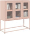 vidaXL - Dressoir - 100,5x39x107 - cm - koudgewalst - staal - roze