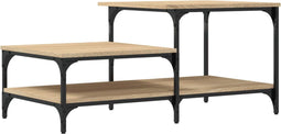 vidaXL - Salontafel - 100x50,5x45 - cm - bewerkt - hout - sonoma - eikenkleurig