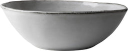 Dutch Rose Organic Schaal - Serveerschaal - 33cm - Stoneware Handgemaakt - Licht Grijs
