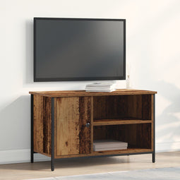 vidaXL - TV - Kast - Oud - Hout - 80x40x50 - cm - Geengineerd - Hout - en - Staal