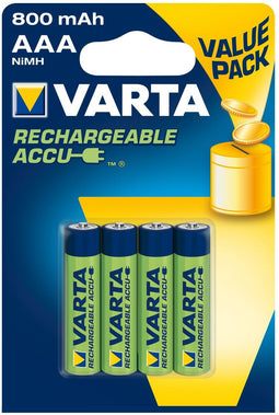 Varta Rechargeable Accu AAA - Ni-MH 800 mAh - Groen