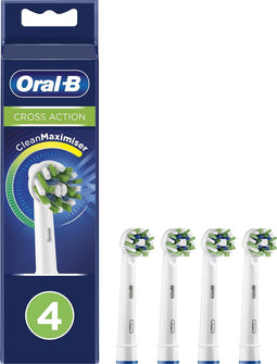 Oral-B CrossAction - Met CleanMaximiser-technologie - Opzetborstels - 4 Stuks - Oral-B CrossAction - Met CleanMaximiser-technologie - Opzetborstels - 4 Stuks