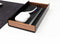 Houten bureau organizer - Pennenbak - Bureauorganisatie - Handgemaakt walnoot, vilt, kurk & staal