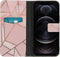 iMoshion Hoesje Geschikt voor iPhone 12 / 12 Pro Hoesje Met Pasjeshouder - iMoshion Design Softcase Bookcase - Goud / Roze / Pink Graphic