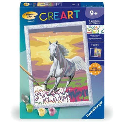 CreArt Kids 18x24cm Paard in de Wei, Schilderen op Nummer Kit, Kunstnummer, Leeftijd 7+, 25845, R...