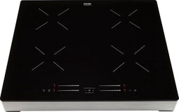 ETNA KIV264RVS - Vrijstaande inductiekookplaat - Plug & Cook 59 cm - Zwart glas met RVS look