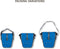 VAUDE Aqua Back Plus - Dubbele Fietstas - Waterdicht 51L - Blauw (2 stuks)