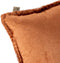 Dutch Decor REBEL - Kussenhoes velvet 45x45 cm Potters Clay - oranje - met rits - zonder binnenkussen