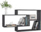 vidaXL - Wandschappen - 104x20x58,5 - cm - bewerkt - hout - hoogglans - grijs