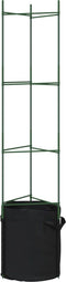 vidaXL - Tomatenkooien - met - plantenzak - 8 - st - 154 - cm - staal - en - polypropeen