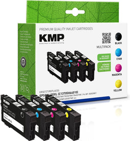 KMP 1656,4005 - Inktcartridge - Compatibel met Epson Workforce - Cyaan Geel Magenta Zwart (15ml)