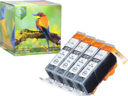 Ink Hero - 4 Grijzen - Inktcartridge alternatief voor Canon CLI-521 PGI-520 PIXMA MP980 MP990 MX860