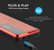 V-tac VT-3511 Powerbank met display - 10.000 mAh - Rood