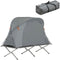 SoBuy OGS60-HG - Opblaasbare Camping Tent - 3-in-1 met Veldbed en Luchtmatras - Lichtgrijs