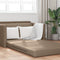 vidaXL - Vloersofa - Bed - 2-in-1 - Cappuccino - 124x71x78 - cm - Kunstleer