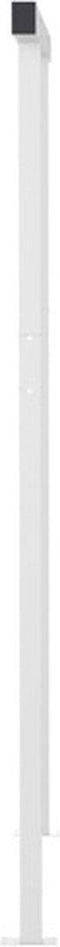 vidaXL - Luifel - handmatig - uittrekbaar - met - LED - 3,5x2,5 - m - geel - en - wit