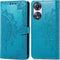 iMoshion Hoesje Geschikt voor Oppo A58 Hoesje Met Pasjeshouder - iMoshion Mandala Bookcase - Turquoise