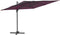 vidaXL - Zweefparasol - met - LED-verlichting - 400x300 - cm - bordeauxrood
