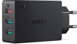 Aukey PA-T14 - Oplader Quick Charge 3.0 - 3 USB poorten - Zwart