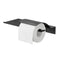 Geesa Leev - Planchet met Toiletrolhouder en Klep - 28 cm - Zwart - Aluminium
